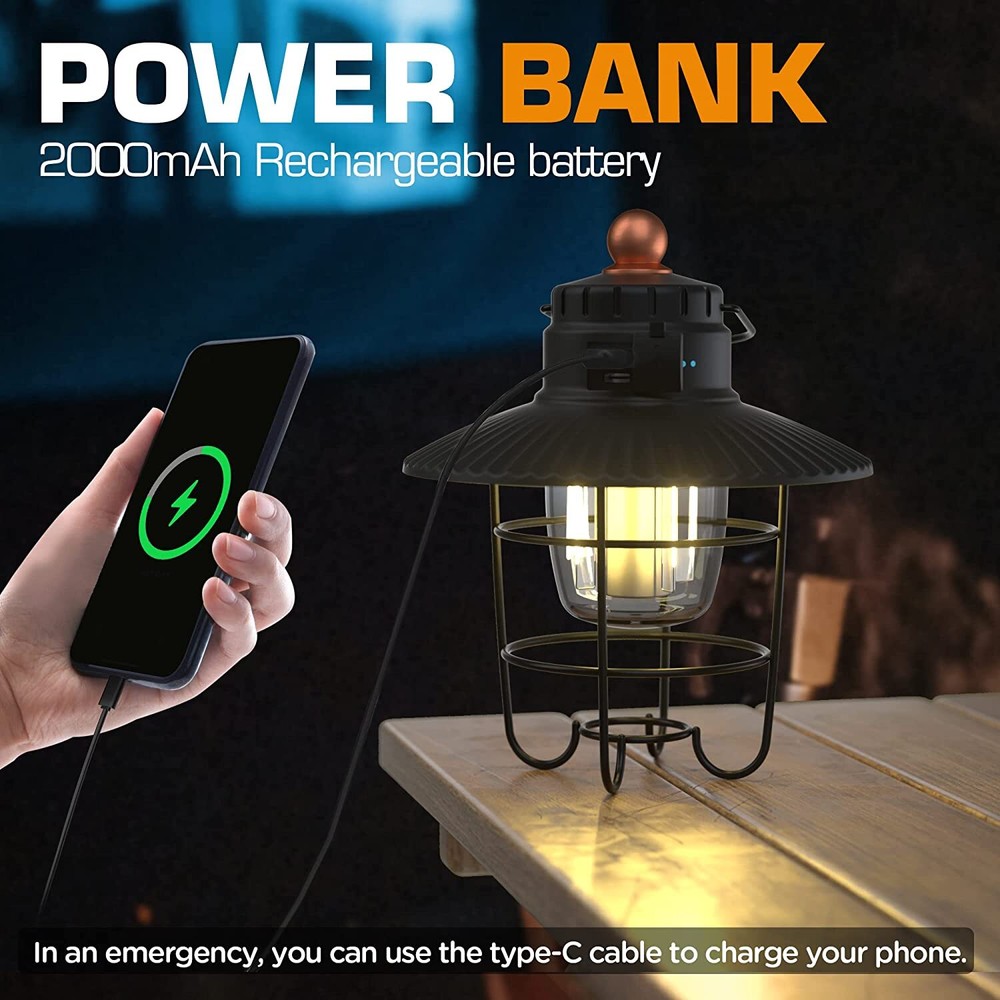 EverBrite Rechargeable LED Camping Lantern USB C Lantern 3 Lighting Mode Lantern