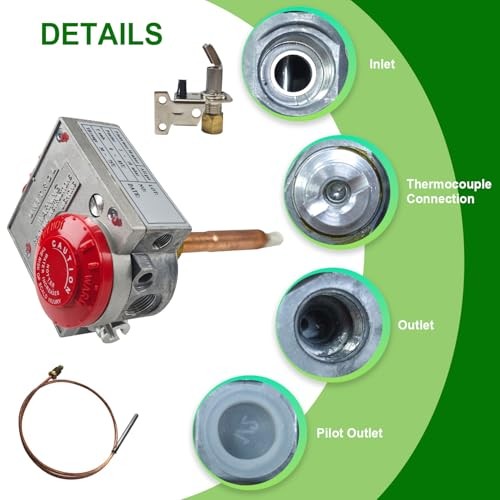 110-326 Gas Water Heater Valve,Natural Gas Water Heater Thermostat, Water