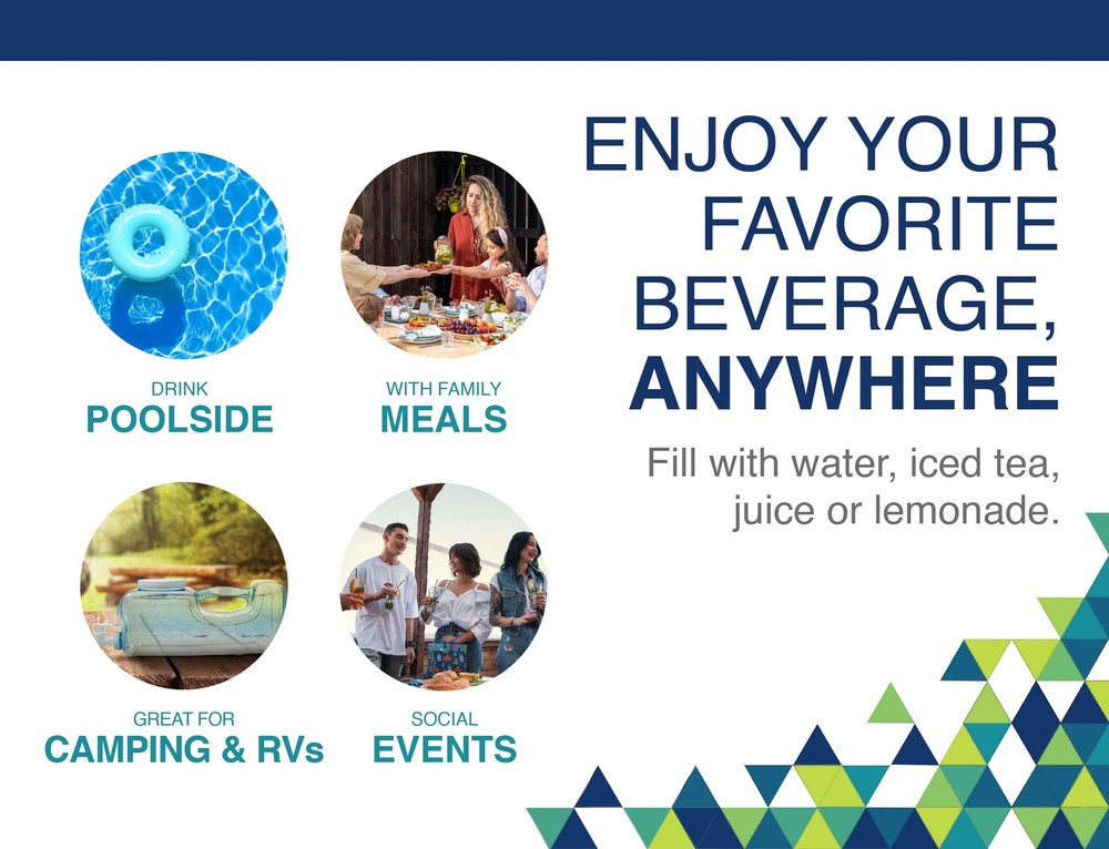 Arrow Home Products Fridge Stackable Beverage Container, 5 Quart, Clear