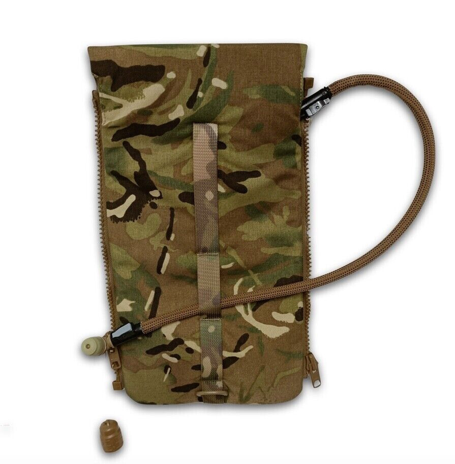 British Army Virtus Surplus MTP Side Pack Hydration Pouch Zip With Bladder 3L