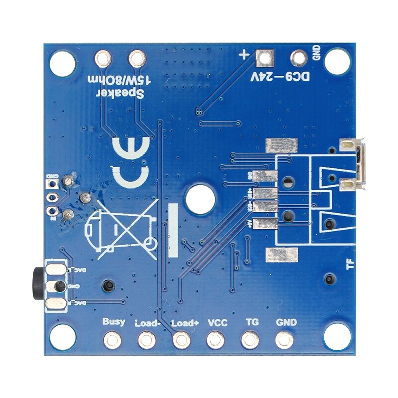 Motion Sensor or Switch Activated MP3 Player Module with Load Output (Solder Pad