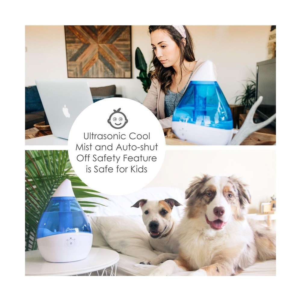 Cool Mist Air Humidifier with Adjustable Humidity Control and Aroma Diffuser