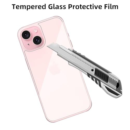 3 Pack Glass Back Screen Protector Compatible for iPhone iPhone 15 / 14 / 13