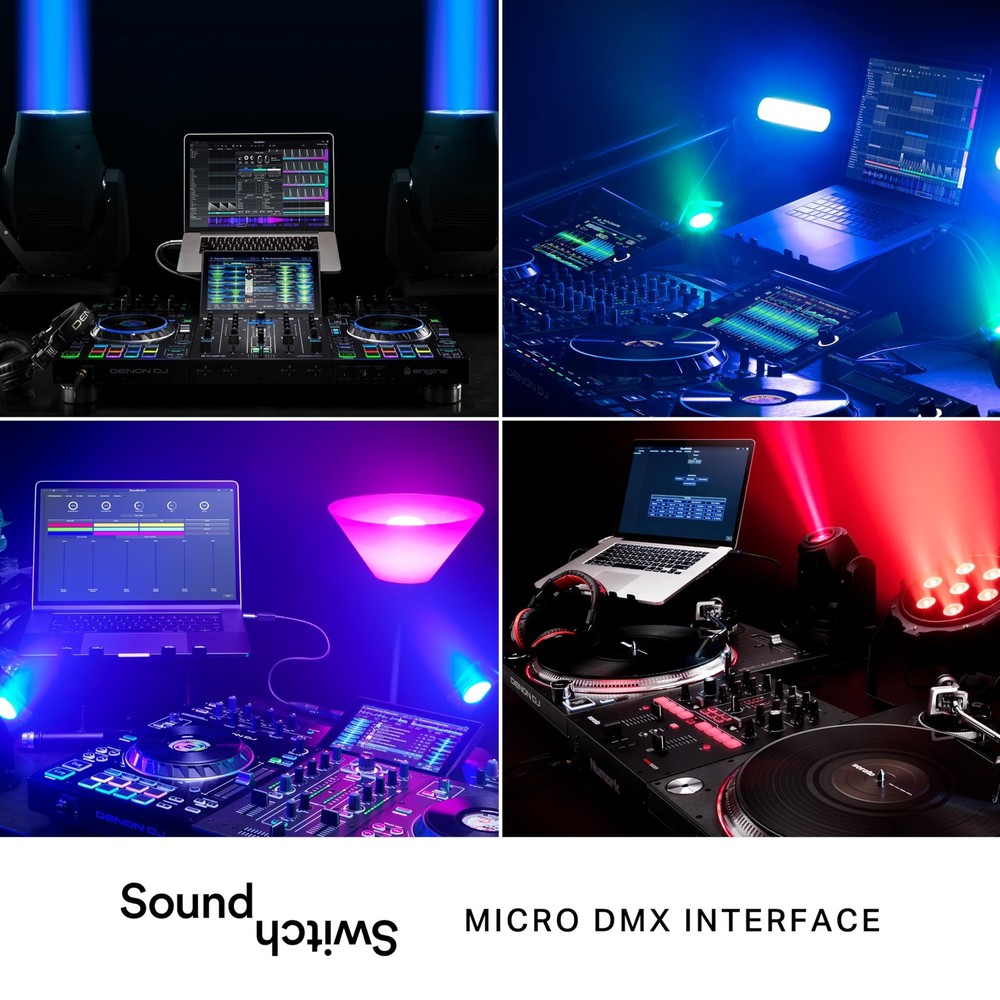 SoundSwitch Micro DMX Interface - Ultra-Compact USB to DMX Interface with 3-M...