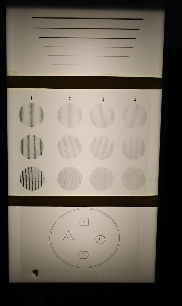 Vintage Good Lite Co. Chart Eye Chart With Light Box -P