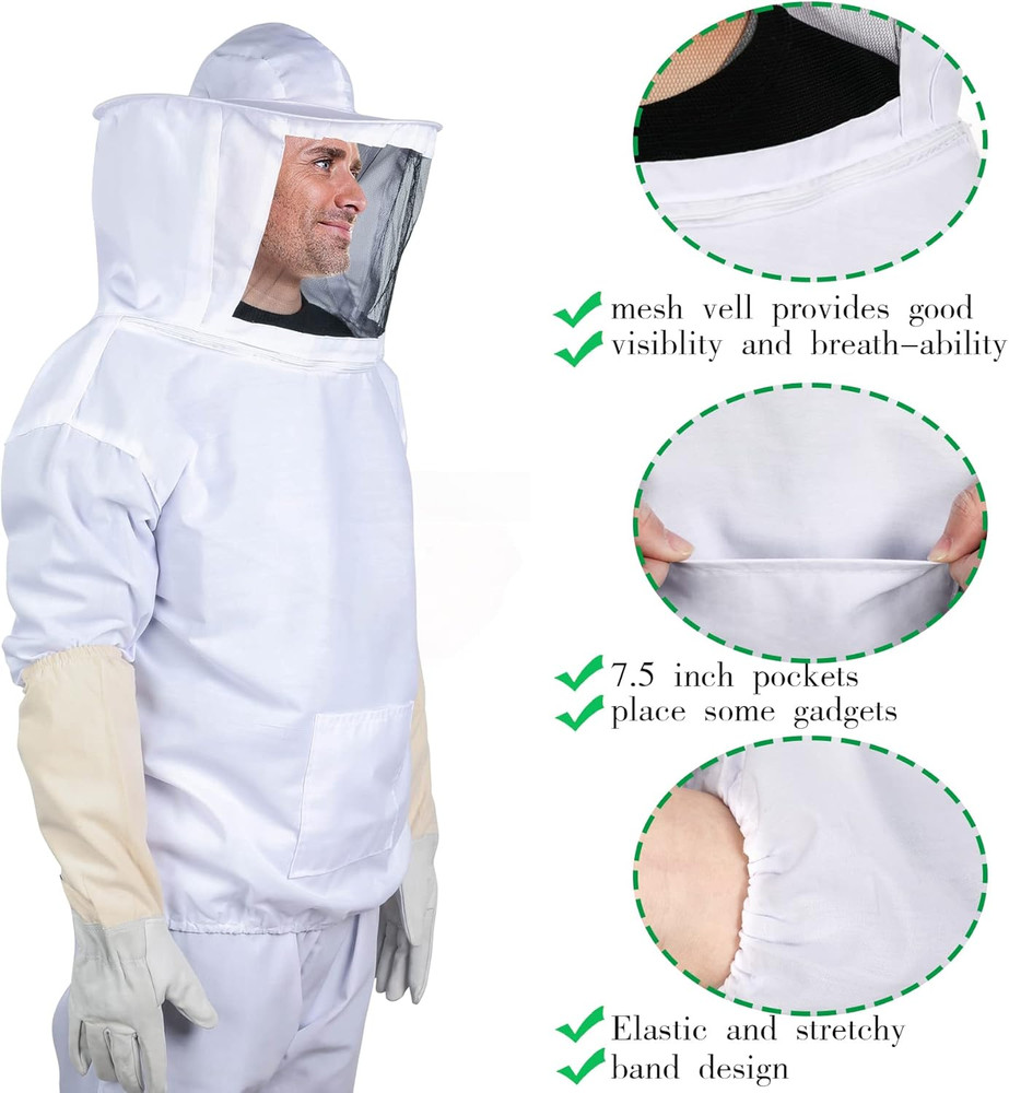 Professional Beekeeper Suit (Jacket, Pants, Gloves) Beekeeping Suit Bee Suits fo