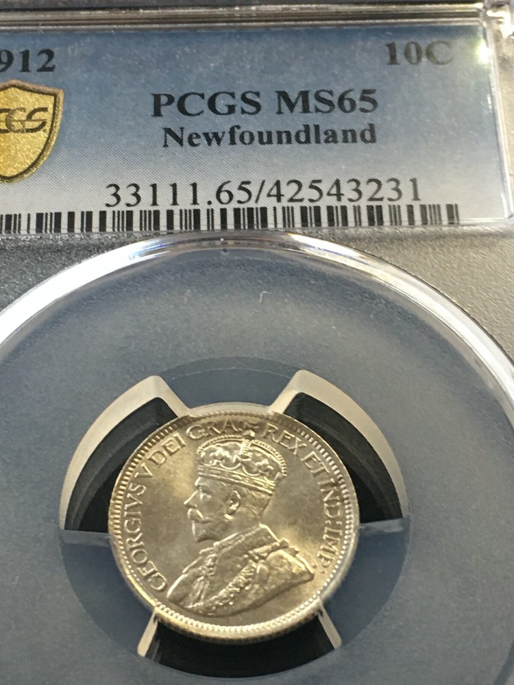 1912 Newfoundland, ¢10 Cent, PCGS Graded, **MS-65** #3231