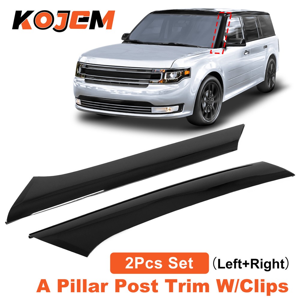 Pair Windshield Outer Trim Pillar Molding Left&Right For Ford Flex 2009-2019