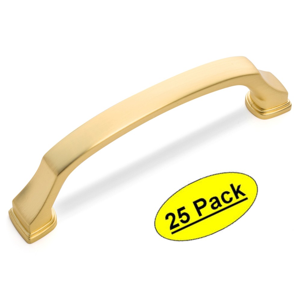 *25 Pack* Cosmas Cabinet Hardware Brushed Gold Modern Handle Pulls #1489-96BG