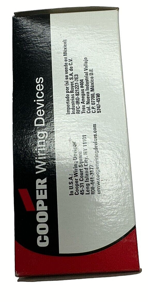 Cooper 3283V Ivory Combination Triple Single Pole Switch w/Ground 15A, 125V