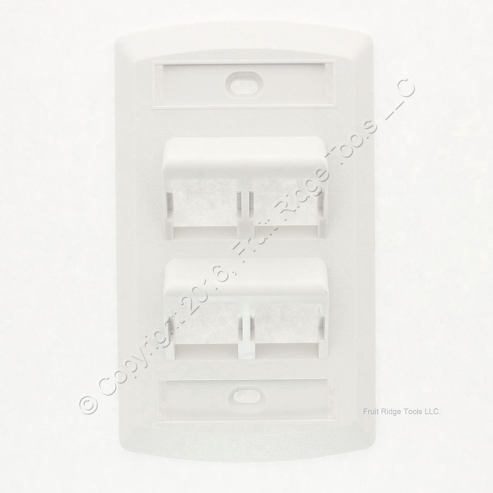 Suttle- WHITE Angled Face 4-Port Wallplate