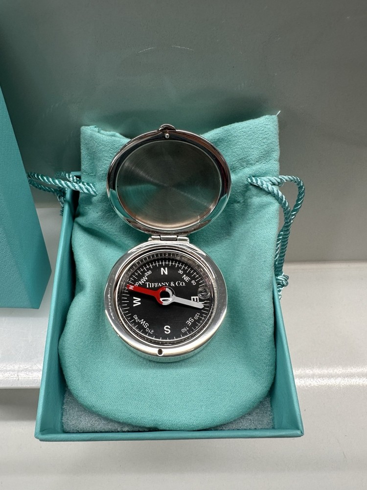 Tiffany & Co. Sterling Silver Round Compass "1837 Collection"