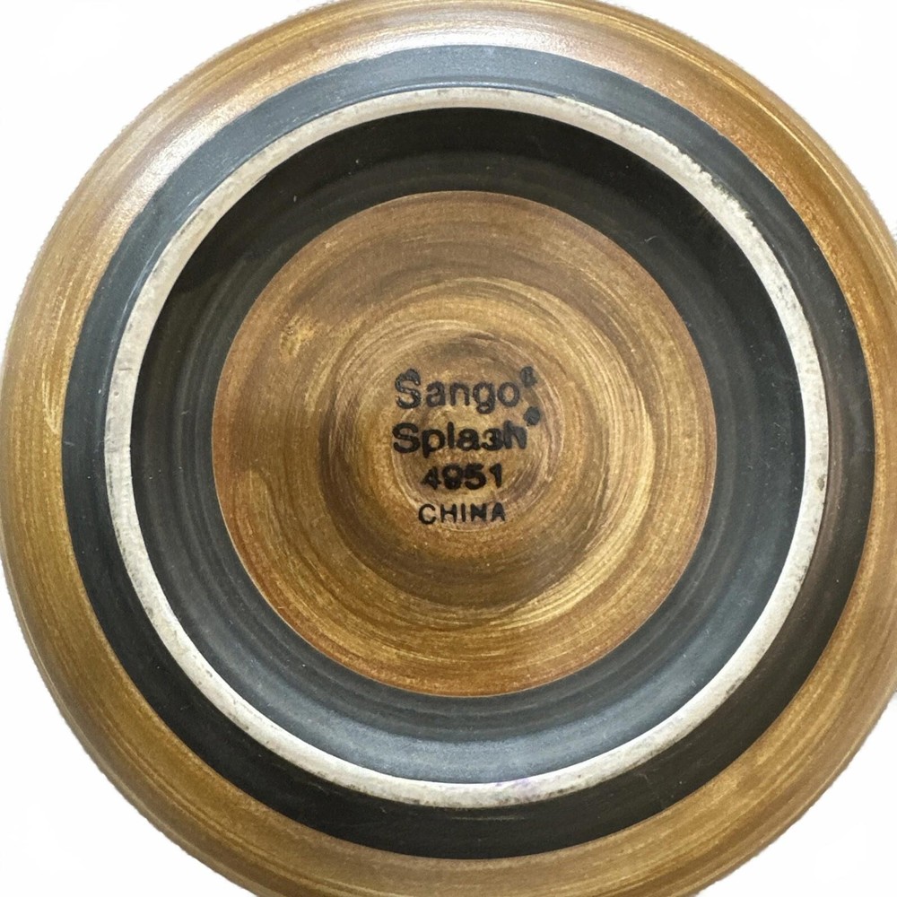 Sango Splash 4951 Bowl 8.5” Drip Glaze