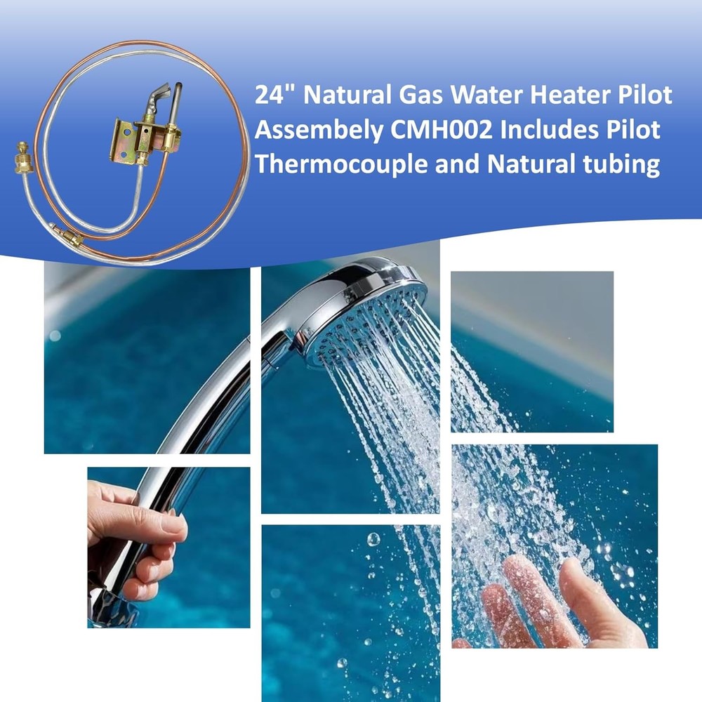 Long Term 24" Natural Gas Water Heater Pilot Assembely CMH002 Includes Pilot The