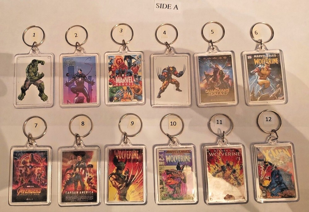 Key Chain--Marvel Keychain (Double Sided) Pick From List