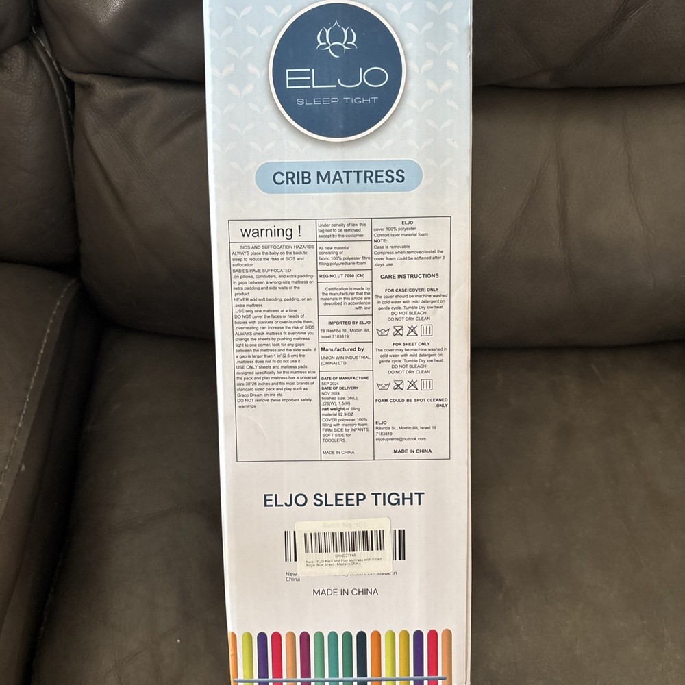 ELJO pack and play crib mattress