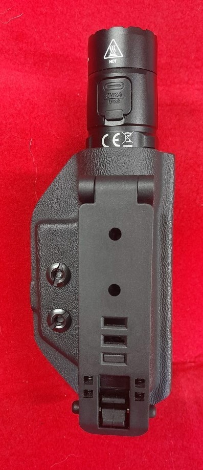 Flashlight kydex sheath for NITECORE MH12 PRO (flashlight Not Included) black