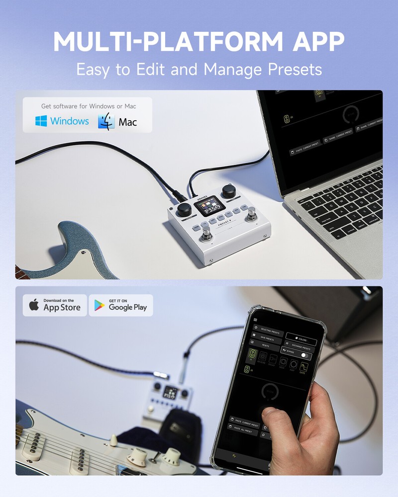 Donner Pocket X Multi Effects Pedal Multi Effects Processor Rechargeable Pedal