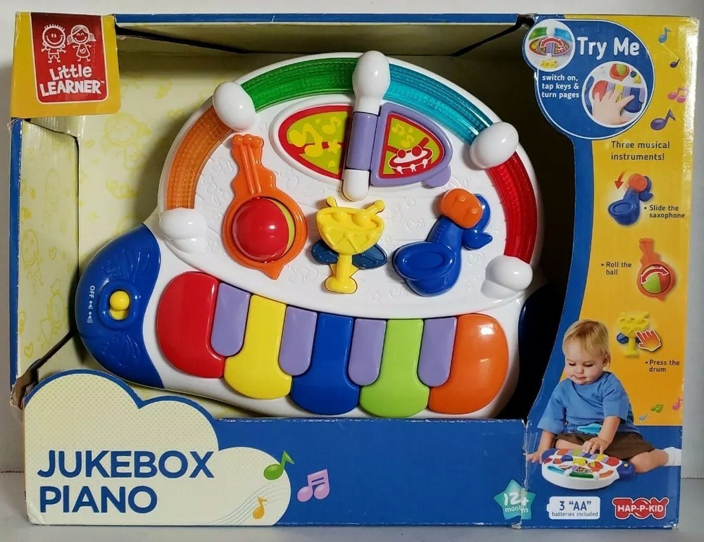 JUKEBOX PIANO WITH 3 MUSICAL INSTRUMENTS BUILT-IN, LITTLE LEARNER