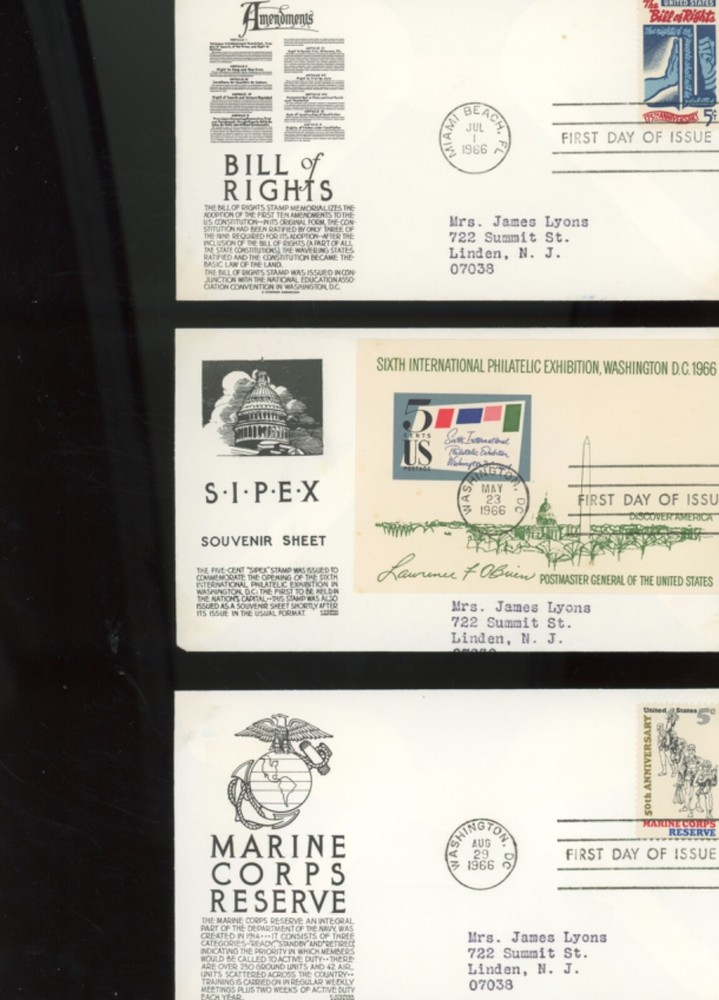 CS Anderson Cachets fdc 72 set d (ip