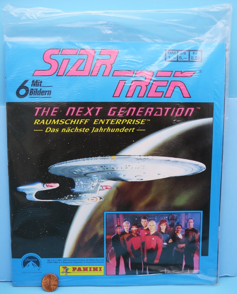 Panini GERMAN / Hebrew Sticker Book '92 Next Generation Raumschiff Enterprise