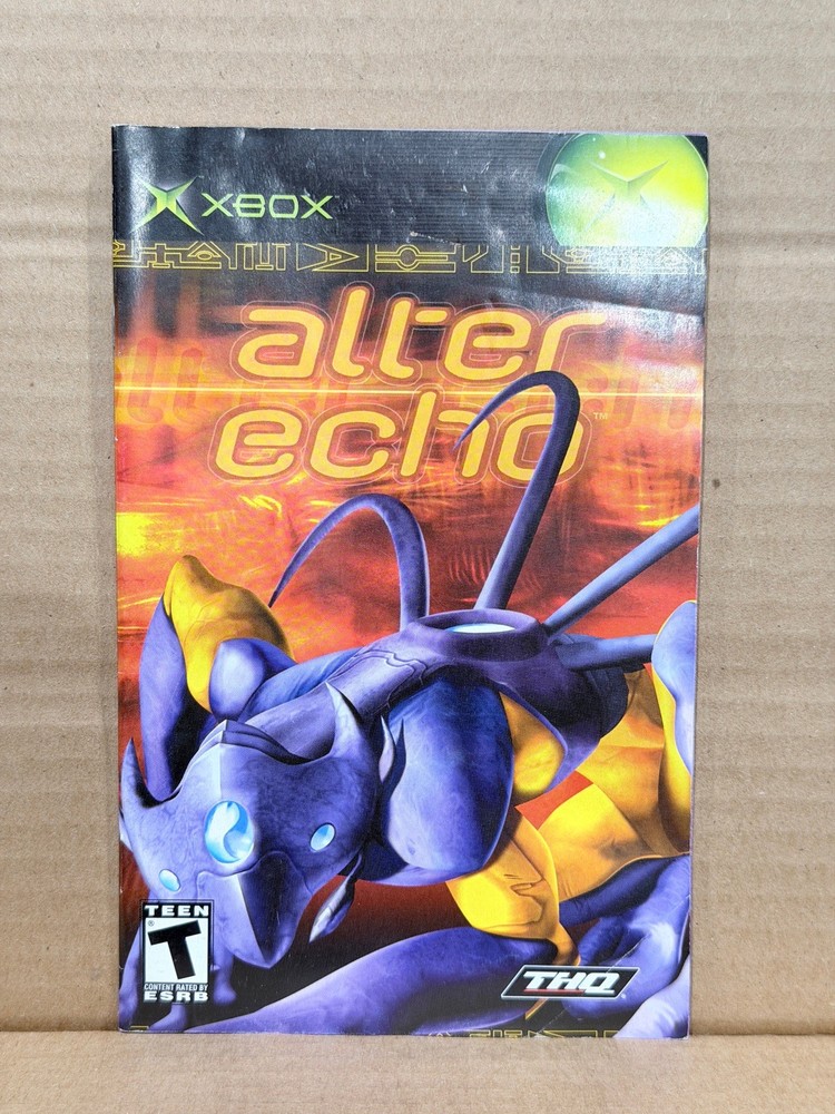 Alter Echo Microsoft Xbox  Game Manual Booklet Only No Game