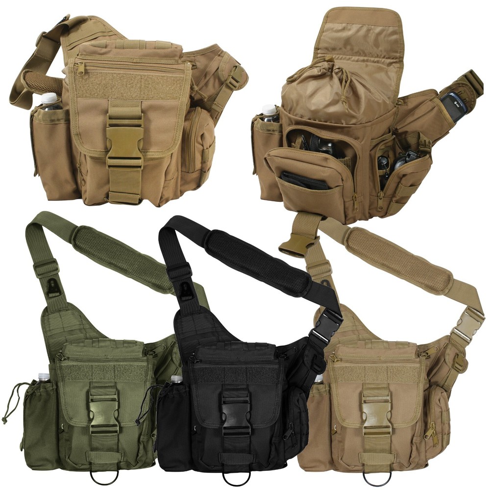 Advanced Tactical Shoulder Hip Bag - MOLLE Compatible with Cell Phone Pouch
