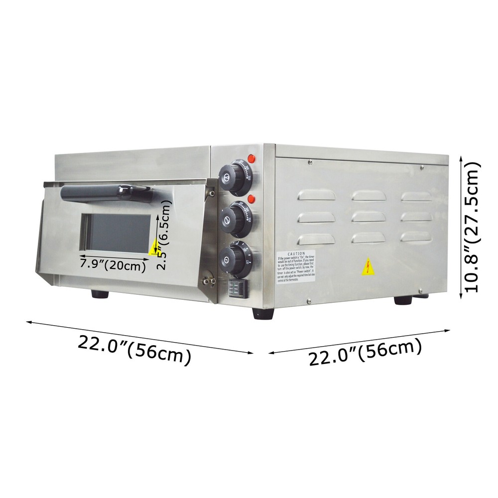 Single-Deck Commercial Pzza Maker Oven Bread Making Machines 110v 2kW