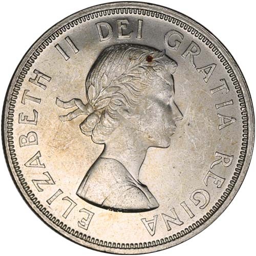 1958-1967 Canada Silver Dollar (AU+)