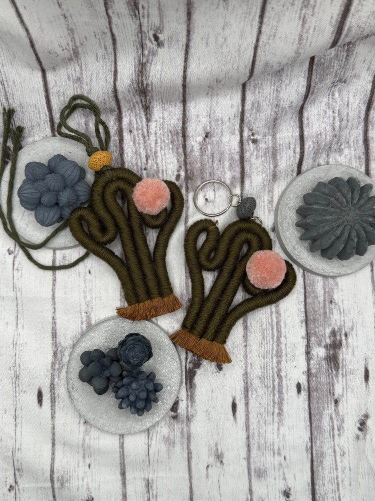 Hanging Handmade Macrame Cactus