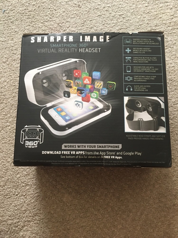 Sharper Image Virtual Reality Headset Smartphone 360 IOS or Android