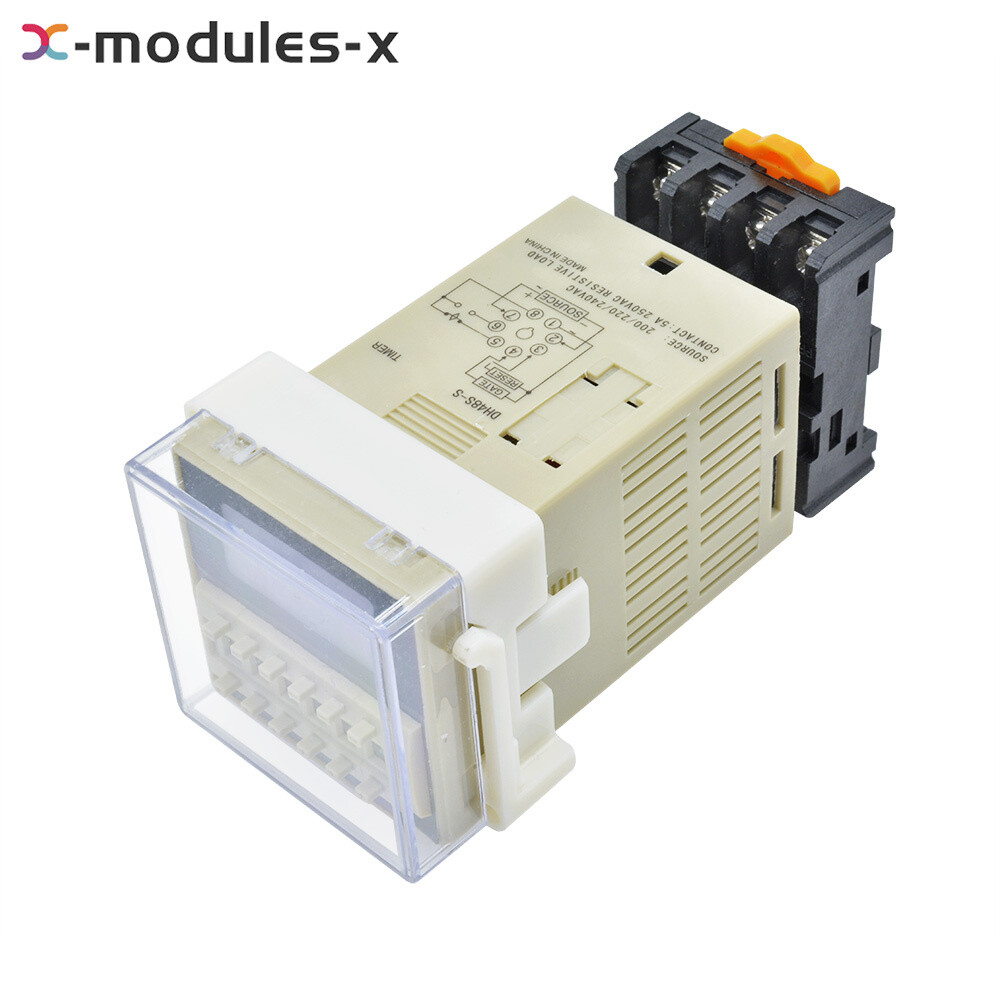DH48S-S Digital AC 220V Precision Programmable Time Delay Relay With Socket Base