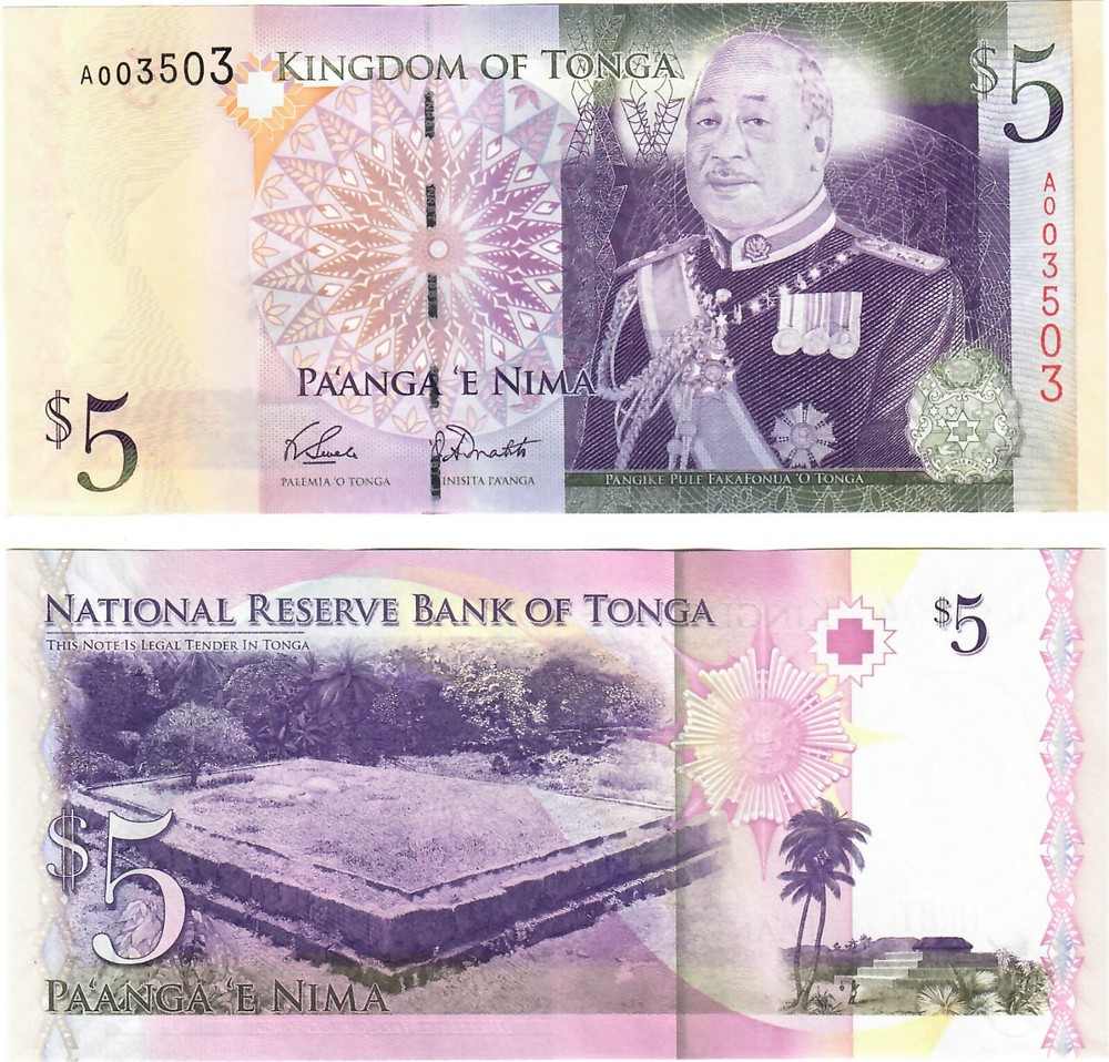 Tonga 5 Pa'anga 2009 UNC
