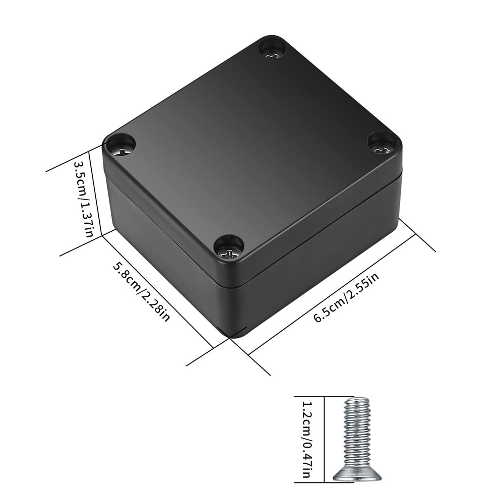 Project Box, 4 Pcs Electrical Junction 4 Small Boxes, black