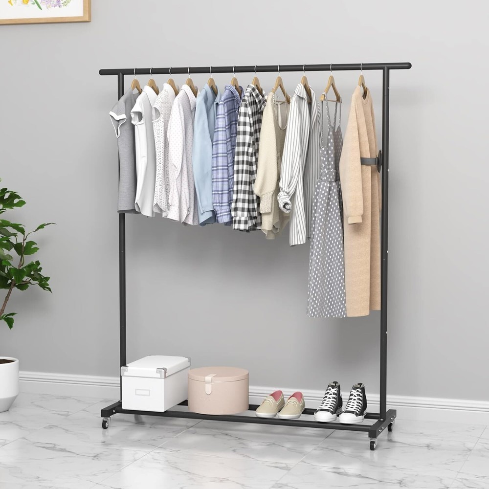 Perchero de ropa con ruedas ajustable Percha independiente para prendas