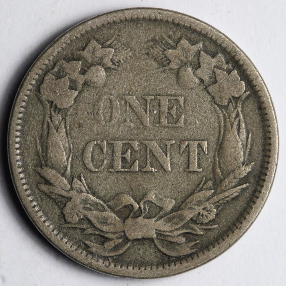 1858 S.L. Flying Eagle Cent Penny VF E197 ONE