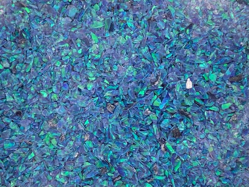 Crushed Opal Peacock Blue/ Crushed Bello Opal