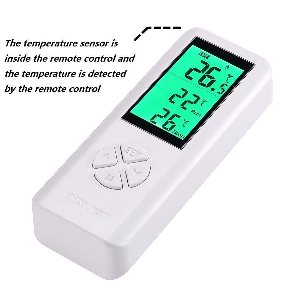 DIGITEN Wireless Temperature Controlled Outlet, Digital Plug-in White, Black