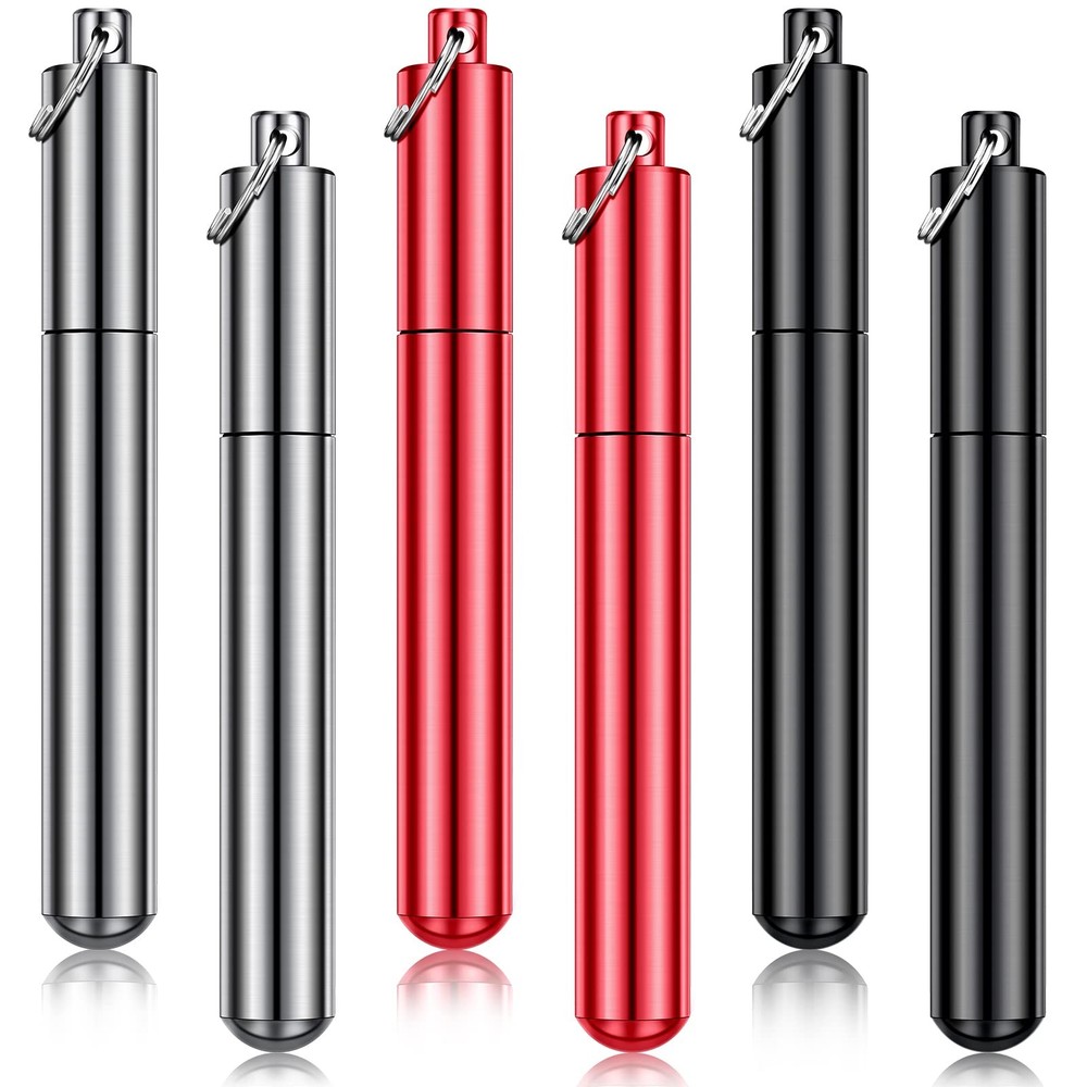 6 Pieces Portable Toothpick Holder Pocket Airtight Aluminum Metal Storage Tub...