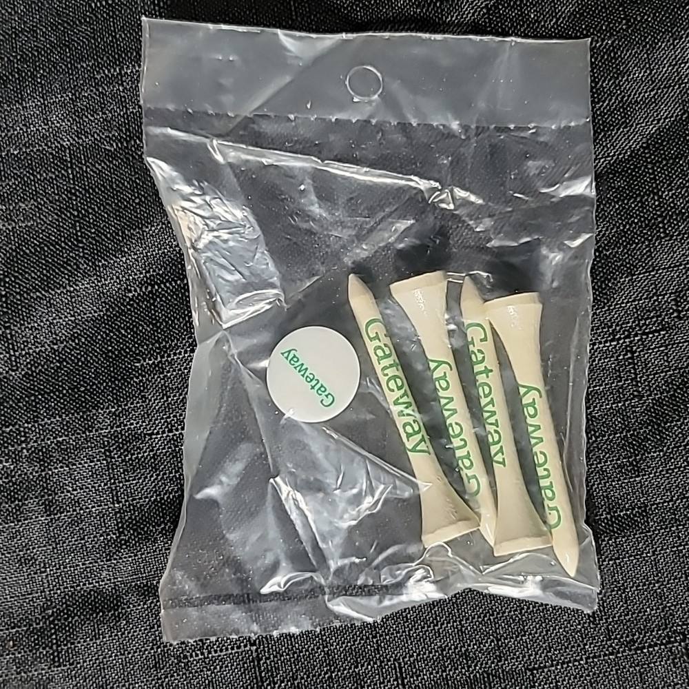 Vintage Gateway Technology Tech Computer Golf Tee Set Silicon Valley Advertising