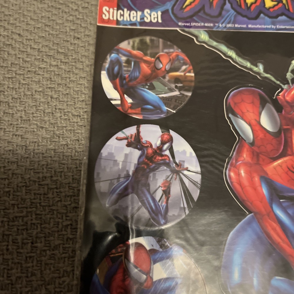2003 Spider-Man sticker set. Marvel. 11x8.5”