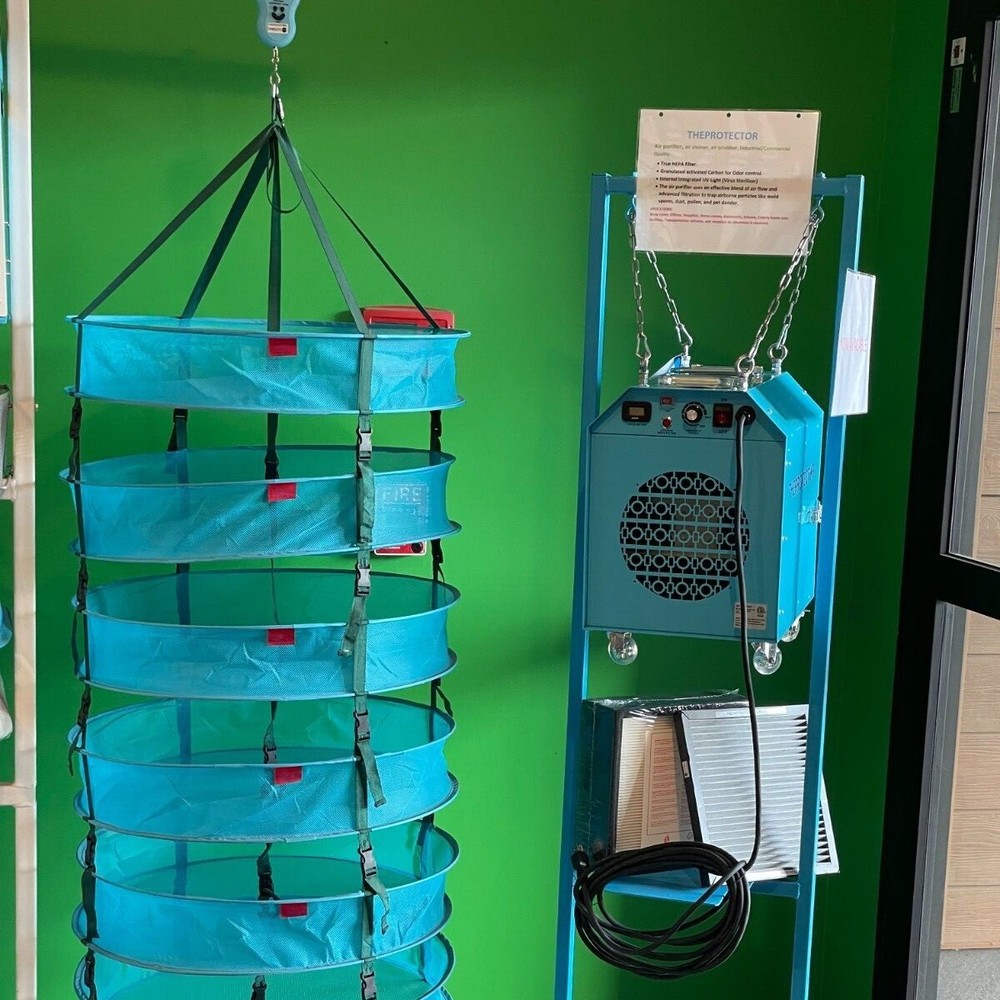 THEPROTECTOR 3FT Dry Rack 6 Layer Mesh Herb PlantHydroponics Hanging Drying Rack