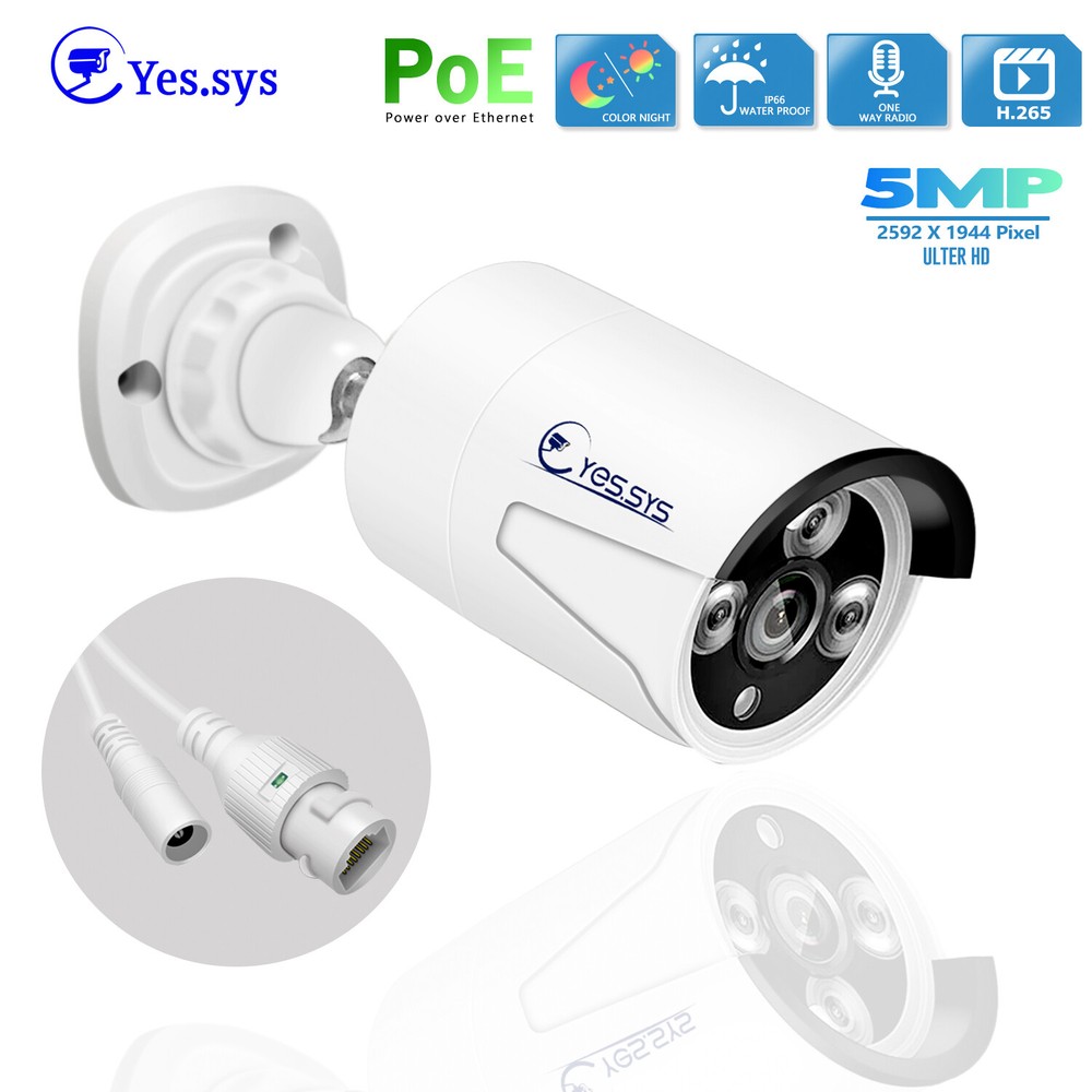 Eyessys 5MP PoE 3.6mm Lens Security Camera NVR