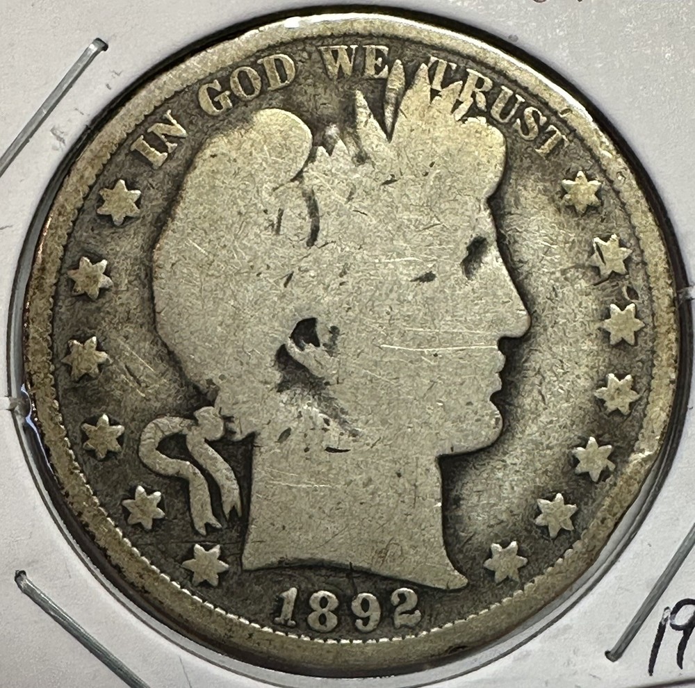 1892-P Barber Half Dollar - (19-13)