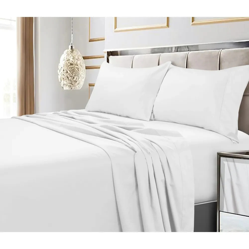 Celeste Home Full Size Deep Pocket White Sheet Set