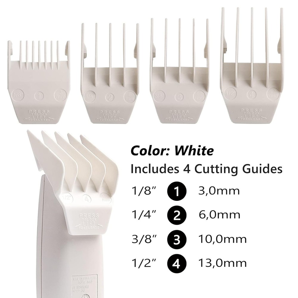 Professional Peanut Clipper Guards - 4-Piece Clipper Guides For Wahl Peanut