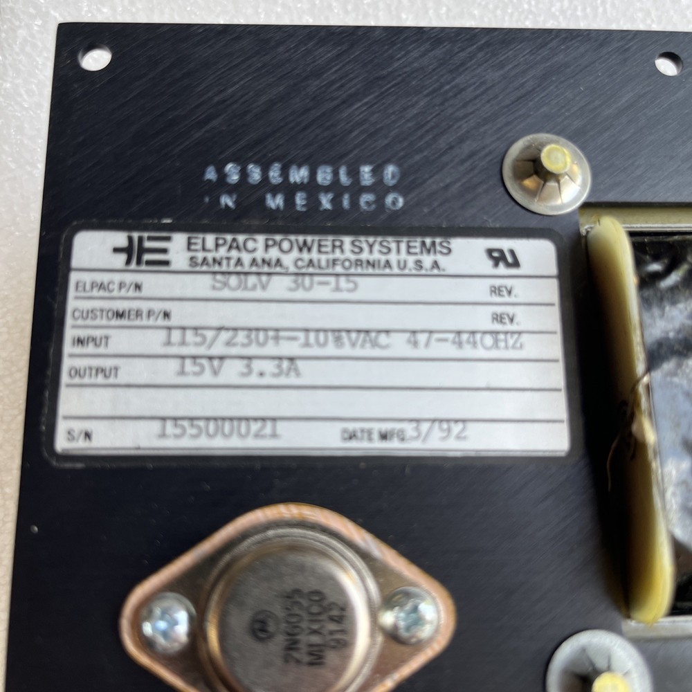 ELPAC POWER SYSTEM SOLV 30-15