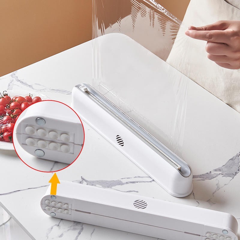 Plastic Food Wrap Dispenser Wrap Cutter Suction