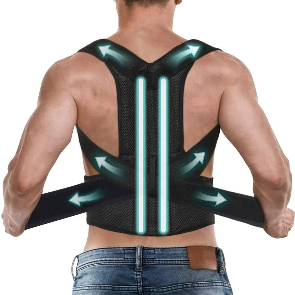 Hunchback Kyphosis Posture Back Support Brace Corrector Thoracic Shoulder Belt