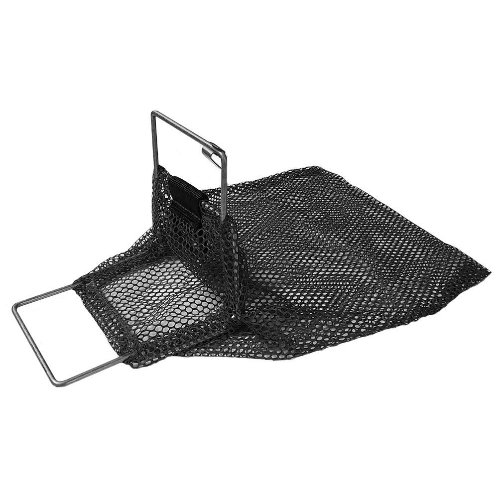 Galvanized Wire Handle Mesh Catch Bag with D-Ring, Approx. 10x15